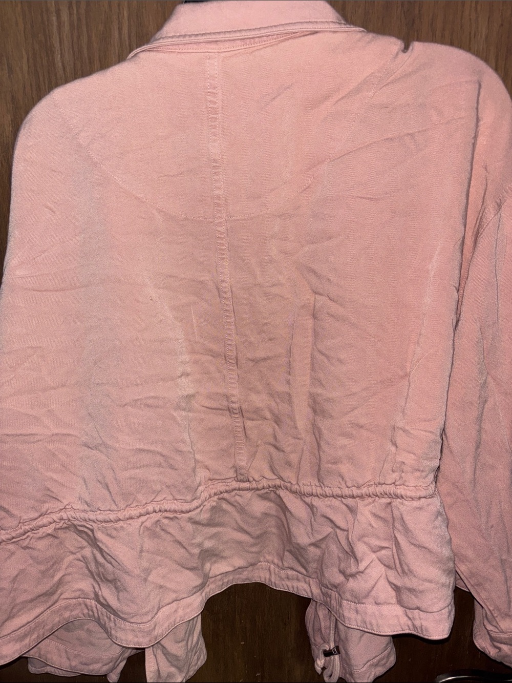 Frye Soft Pink Jean Jacket with Floral Lining - Picture 7 of 11